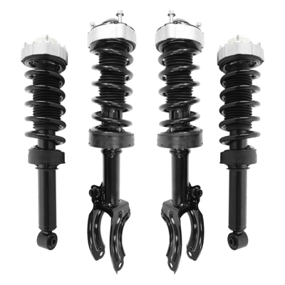 Front & Rear Complete Strut & Coil Spring Assemblies for 2011-2017 Volkswagen Touareg AWD - 4-11117-15240-001